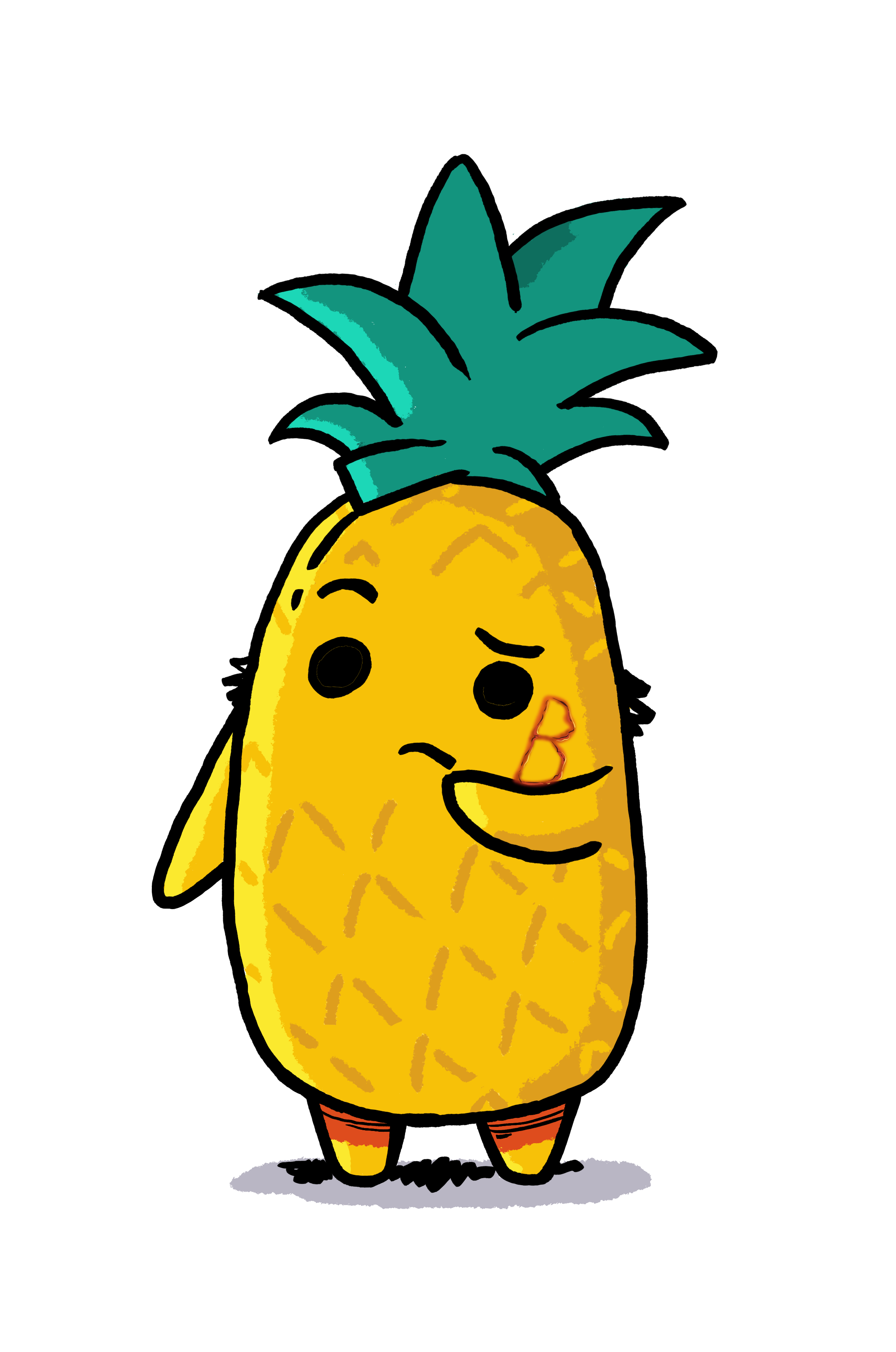 Phine the Fyll mascot looking confused